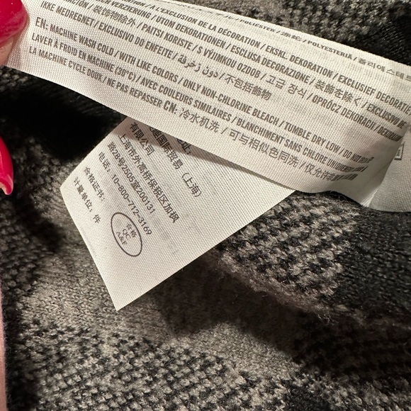 Abercrombie & Fitch Jacket Womens Small Gray Black Plaid Fleece Zip Up Jacket - Picture 7 of 9